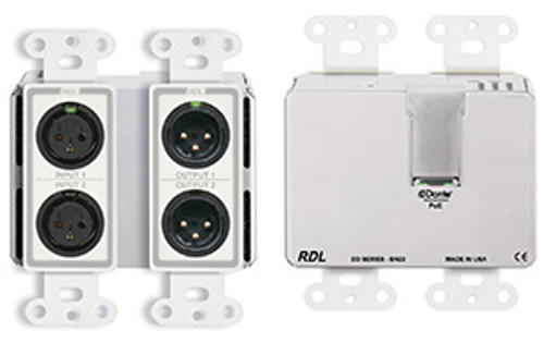 RDL DD-BN22 Wall-Mounted Bi-Directional Mic/Line Dante Interface 2 x 2 (DDBN22) RDL DD-BN22 Wall-Mounted Bi-Directional Mic/Line Dante Interface 2 x 2 (DDBN22)