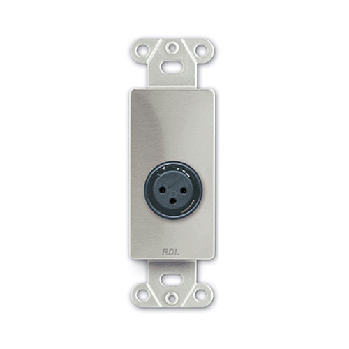 RDL DS-XLR3F Decora Wall Plate with XLR 3-Pin Female Connector (DS-XLR3F) RDL DS-XLR3F Decora Wall Plate with XLR 3-Pin Female Connector (DS-XLR3F)