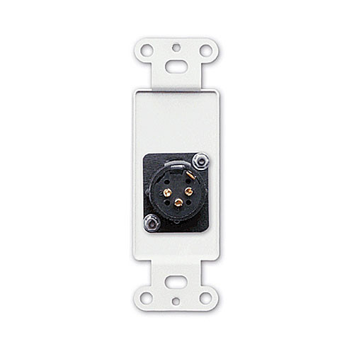 RDL DS-XLR3M Decora Wall Plate with 3-Pin XLR Male Connector (DS-XLR3M)