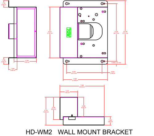 RDL HD-WM2 HD Series Wall Mount Bracket (HD-WM2)