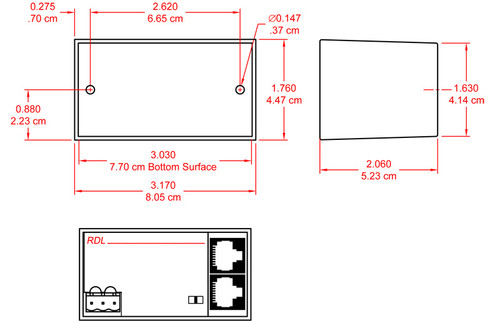 RDL TX-TPS6A Passive Single-Pair Sender Twisted Pair Format-A - Balanced audio line input (TX-TPS6A)