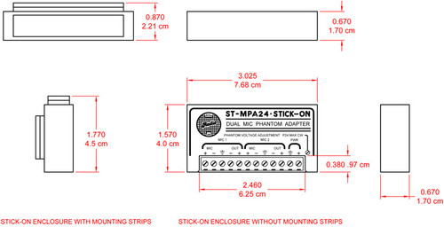 RDL ST-MPA24 Dual Microphone Phantom Adapter - 24 V Adjustable (ST-MPA24)