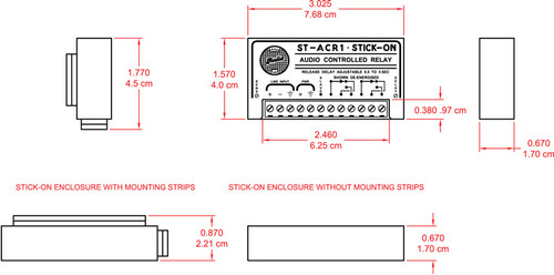 RDL ST-ACR1 Line-Level Audio Controlled Relay - 0.5 to 5 s (ST-ACR1)