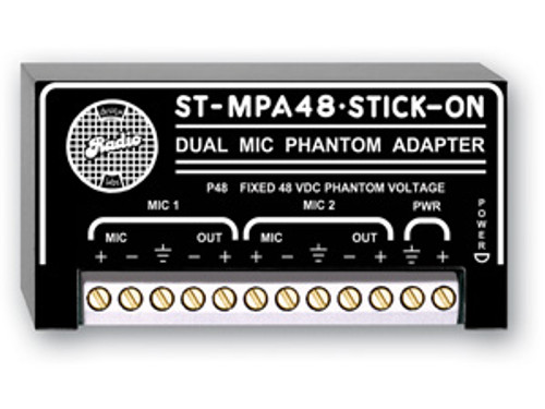 RDL ST-MPA48 Dual Microphone Phantom Adapter - 48 V (ST-MPA48) RDL ST-MPA48 Dual Microphone Phantom Adapter - 48 V (ST-MPA48)