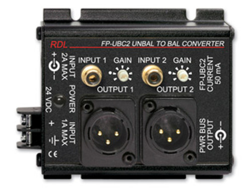 RDL FP-UBC2 Unbalanced to Balanced Converter - 2 Channel (FP-UBC2) RDL FP-UBC2 Unbalanced to Balanced Converter - 2 Channel (FP-UBC2)