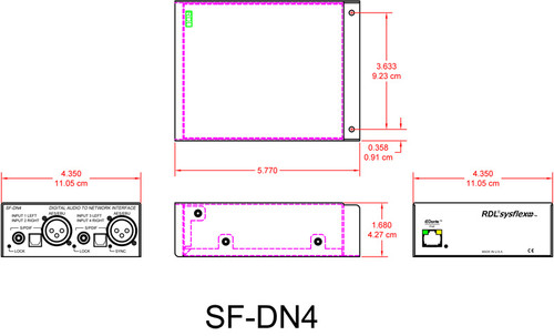 RDL SF-DN4 Digital Audio to Network Interface (SF-DN4)