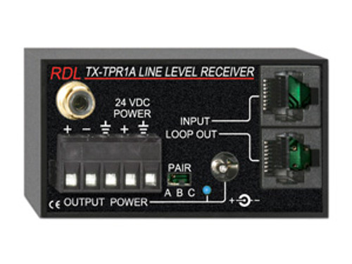 RDL TX-TPR1A Active Single-Pair Receiver - Twisted Pair Format-A - Balanced Line Output (TX-TPR1A) RDL TX-TPR1A Active Single-Pair Receiver - Twisted Pair Format-A - Balanced Line Output (TX-TPR1A)