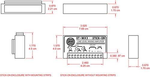 RDL ST-MX3 3 Channel Audio Mixer - Line Input and Output (ST-MX3)