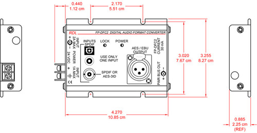 RDL FP-DFC2 Digital Audio Format Converter (24/192) (FP-DFC2)