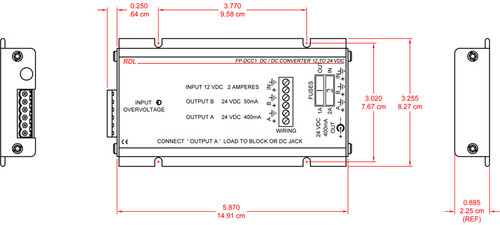 RDL FP-DCC1 12 Vdc to 24 Vdc Converter (FP-DCC1)