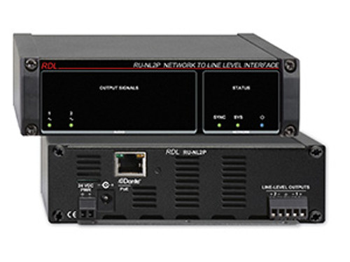 RDL RU-NL2P Network to Line-Level Interface (Two-Channel, PoE) (RU-NL2P) RDL RU-NL2P Network to Line-Level Interface (Two-Channel, PoE) (RU-NL2P)
