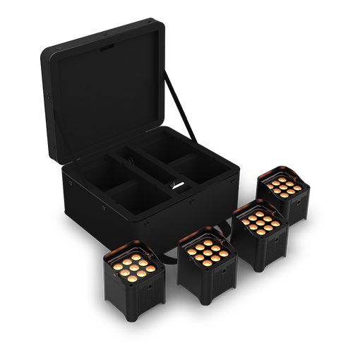 Chauvet DJ FREEDOMPARQ9X4 complete lighting kit that includes four Freedom Par Q9 ( Chauvet DJ FREEDOMPARQ9X4 complete lighting kit that includes four Freedom Par Q9 (