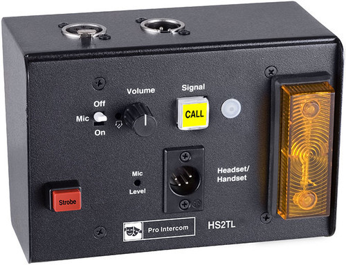 Pro Intercom HS2TL Desktop Headset Station with Xenon Signal Lamp (HS2TL)