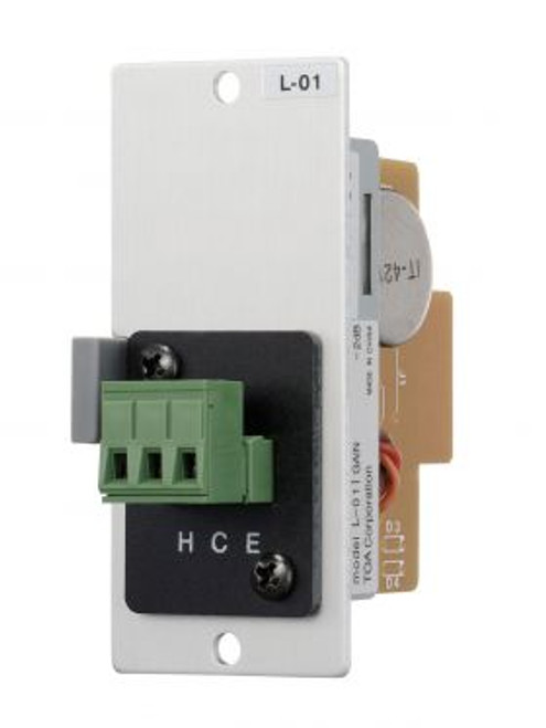 TOA L-01S Line Matching Input Module With Removable Terminal Block 