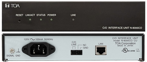 TOA N-8000CO IP Intercom C/O Telephone Line Interface Unit TOA N-8000CO IP Intercom C/O Telephone Line Interface Unit