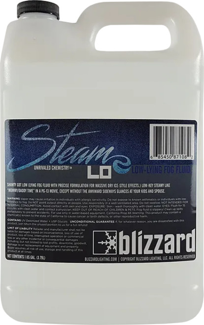 Blizzard Steam LO Low Lying Fog Fluid (1 Gallon) (STEAM LO) Blizzard Steam LO Low Lying Fog Fluid (1 Gallon) (STEAM LO)