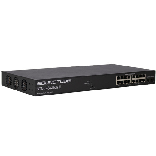 SoundTube STNET-SWITCH-II Series Rack Mount 16-port (40 W PoE per port) Audio Quality Switch (STNET-SWITCH-II-) SoundTube STNET-SWITCH-II Series Rack Mount 16-port (40 W PoE per port) Audio Quality Switch (STNET-SWITCH-II-)