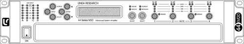 Linea Research LR-44M06 Dante Four Channel Touring Amplifier 6,000 Watts RMS