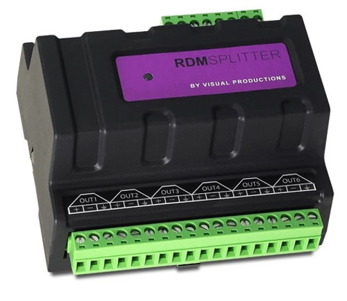 Visual Productions RDMSPLITTER (TB) DIN Rail Mounted DMX+RDM Splitter/Booster (RDMSPLITTER (TB)) Visual Productions RDMSPLITTER (TB) DIN Rail Mounted DMX+RDM Splitter/Booster (RDMSPLITTER (TB))