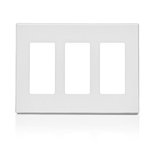 Leviton 80311-0SW 3-Gang Decora Plus Screwless Wallplate Polycarbonate, White (80311-0SW) Leviton 80311-0SW 3-Gang Decora Plus Screwless Wallplate Polycarbonate, White (80311-0SW)