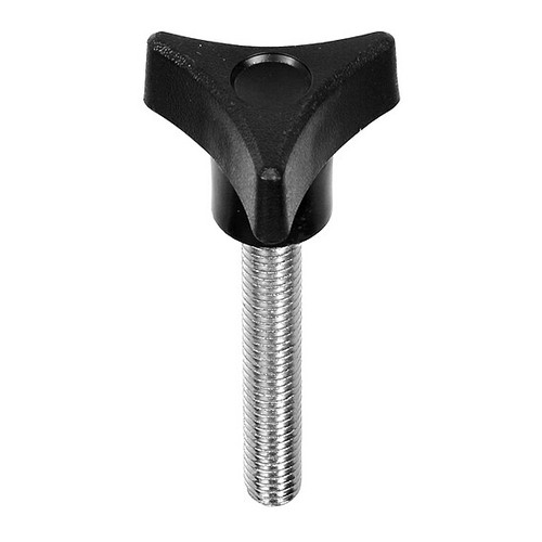 The Light Source KP.375-16X2.50-2-ZP Black Plastic Handle 3/8" x 2.5"