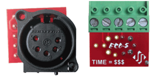 Johnson Systems Female 5 pin XLR to Terminal / Plug (RM5F - 1 to 99 units.) Johnson Systems Female 5 pin XLR to Terminal / Plug (RM5F - 1 to 99 units.)