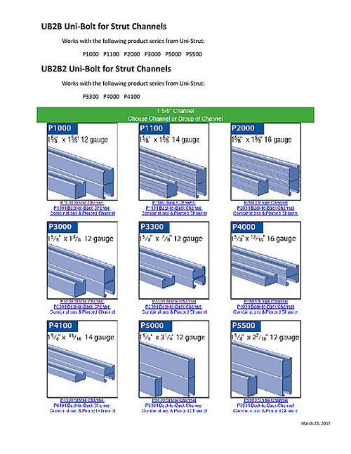 The Light Source UB2W Uni-Bolt For Strut Channels White Finish