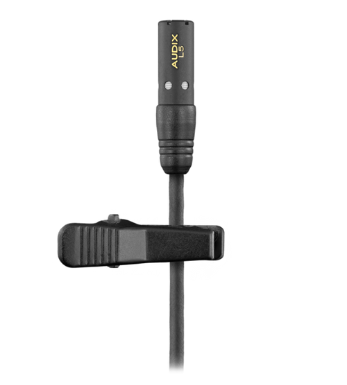 Audix L5P Cardioid Lavalier Microphone With 8' Cable For Hard Wired Applications Audix L5P Cardioid Lavalier Microphone With 8' Cable For Hard Wired Applications