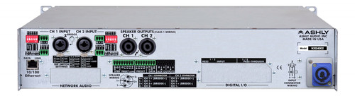 Ashly nXe4002bc Network Multi-Mode Amplifier 2 x 400 Watts With CobraNet & OPDAC4 Option Cards
