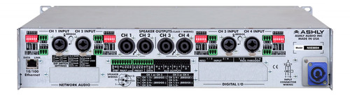 Ashly nXe8004bc Network Multi-Mode Amplifier 4 x 800 Watts With CobraNet & OPDAC4 Option Cards