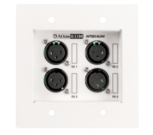 Atlas Sound WTSD-XLR4 Four XLR Input Wall Plate for Use with WTSD-MIX41K (WTSD-XLR4) Atlas Sound WTSD-XLR4 Four XLR Input Wall Plate for Use with WTSD-MIX41K (WTSD-XLR4)