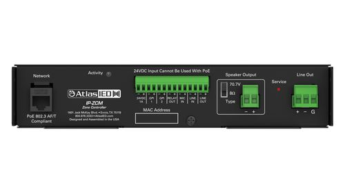 Atlas Sound IP-ZCM2RMK Dual PoE+ IP Addressable IP-to-Analog Gateways with Integrated Amplifier and Rack Mount Kit (IP-ZCM2RMK)