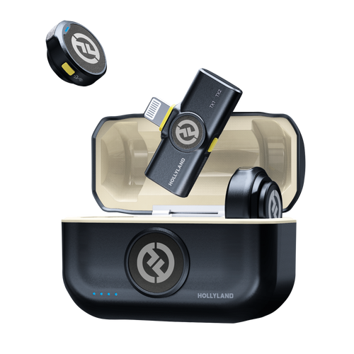 Hollyland LARK M2 With Lightning Plug(Black) LARK M2 Wireless Lavalier Microphone With Lightning Plug Duo Shine Charcoal Hollyland LARK M2 With Lightning Plug(Black) LARK M2 Wireless Lavalier Microphone With Lightning Plug Duo Shine Charcoal