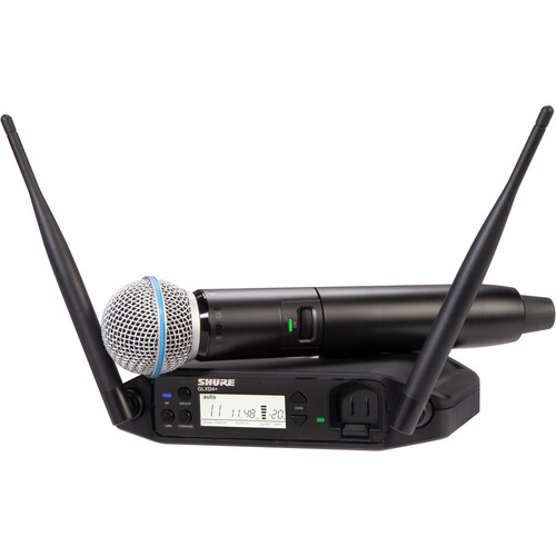 Shure GLXD24+/B58-Z3 Dual-Band Wireless Vocal System with BETA 58A Microphone (Z3: 2.4, 5.8 GHz) (GLXD24+/B58-Z3) Shure GLXD24+/B58-Z3 Dual-Band Wireless Vocal System with BETA 58A Microphone (Z3: 2.4, 5.8 GHz) (GLXD24+/B58-Z3)