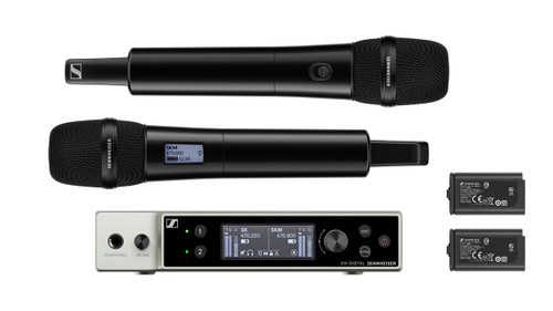 Sennheiser EW-DX 835-S SET Dual-Channel Digital Wireless System with Two Handheld Mics & MMD 835 Capsules (EW-DX 835-S SET (Q1-9)-) Sennheiser EW-DX 835-S SET Dual-Channel Digital Wireless System with Two Handheld Mics & MMD 835 Capsules (EW-DX 835-S SET (Q1-9)-)