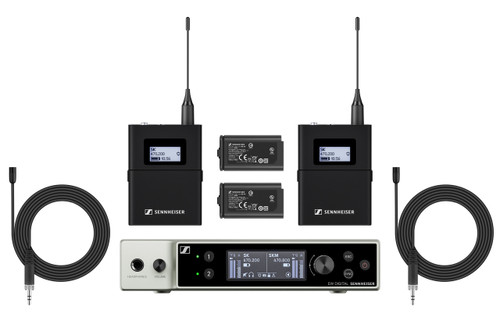Sennheiser EW-DX MKE 2 SET Dual-Channel Digital Wireless System with Two Omni Lavalier Microphones (EW-DX MKE 2 SET (Q1-9)-) Sennheiser EW-DX MKE 2 SET Dual-Channel Digital Wireless System with Two Omni Lavalier Microphones (EW-DX MKE 2 SET (Q1-9)-)