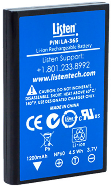 Listen Technologies LA-365 Replacement Rechargeable Li-Ion Battery (LA-365)