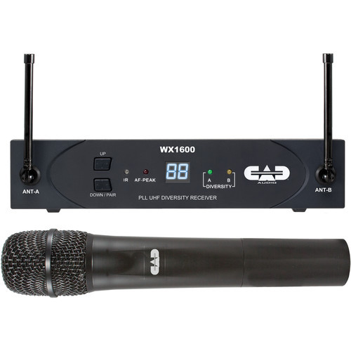 CAD Audio WX1600G-U WX1600 UHF 100-Channel Frequency Agile Handheld Wireless System (G: 542 to 564 MHz) (WX1600G-U)