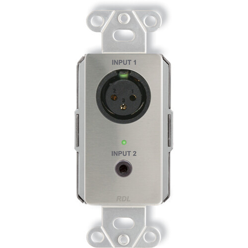 RDL DS-RN2ML Wall-Mounted Bi-Directional Mic/Line Dante Interface 2 X 2 - Stainless Steel (DS-RN2ML) RDL DS-RN2ML Wall-Mounted Bi-Directional Mic/Line Dante Interface 2 X 2 - Stainless Steel (DS-RN2ML)