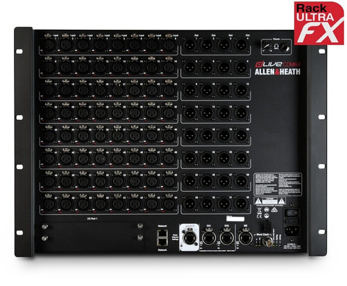 Allen & Heath AH-DLIVE-CDM64-RUFX dLive CDM64 with RackUltraFX C Class RackUltra FX MixRack 64x32 I/O (AH-DLIVE-CDM64-RUFX)
