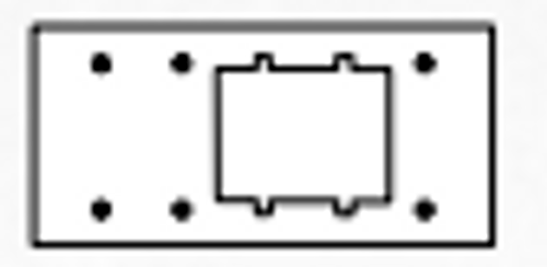 Johnson Systems AP-5A2 5 Gang to 2 Gang Adaptor Plate (AP-5A2 )