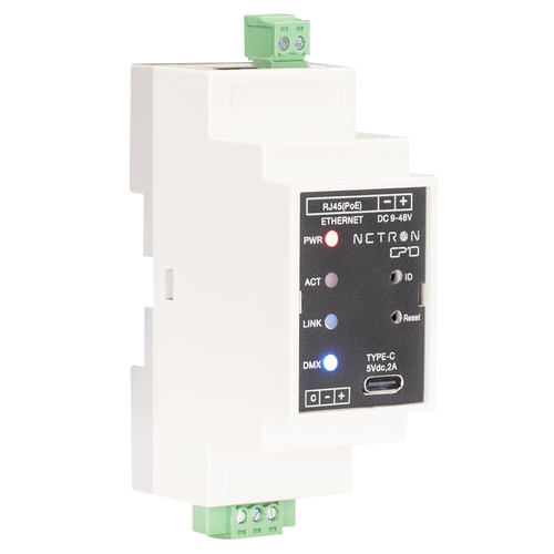 Obsidian NRE136 EP1D DIN-Rail Ethernet to DMX Gateway (NRE136)