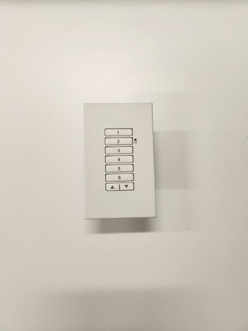 Strand Lighting 63328WP-REFURB Vision.net 8 Pushbutton Station - White Faceplate - 1-Gang Wall Mount (63328WP-REFURB)
