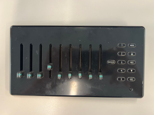 Leviton D8000 Slider & Button Station, 9 Sliders & 11 Buttons, black, refurbished (KS091-B) Leviton D8000 Slider & Button Station, 9 Sliders & 11 Buttons, black, refurbished (KS091-B)