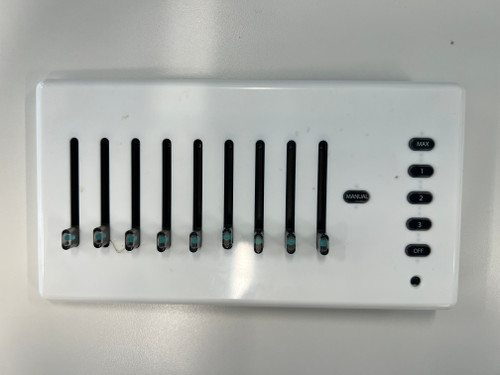 Leviton D8000 Slider & Button Station, 9 Sliders & 6 Buttons, white, refurbished (KS091-6-W) Leviton D8000 Slider & Button Station, 9 Sliders & 6 Buttons, white, refurbished (KS091-6-W)