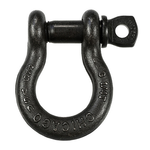 The Light Source SHACKLE 1/4 1/4" Screw Pin Shackle 1/2 Ton, Black (SHACKLE 1/4)