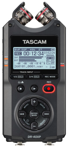Tascam DR-40XP 4-Channel 32-Bit Float Portable Field Recorder (DR-40XP)