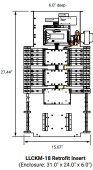 ILC LLCKM-18 LightLEEDer Greengate CKM Retrofit Insert - Capacity for 18 R40-1 Relays (LLCKM-18)