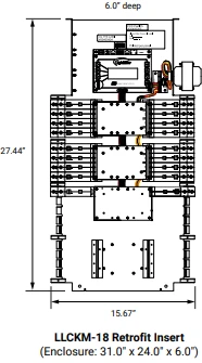 ILC LLCKM-18-347 LightLEEDer Greengate CKM Retrofit Insert - Capacity for 18 R40-1 Relays -120/347 (LLCKM-18-347)