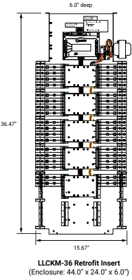 ILC LLCKM-36 LightLEEDer Greengate CKM Retrofit Insert - Capacity for 36 R40-1 Relays (LLCKM-36)